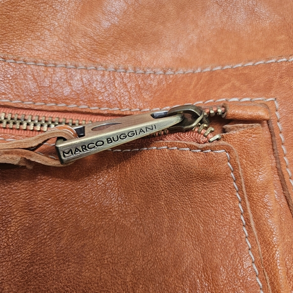 Marco Buggiani Made in Italy Genuine Leather Crossbody Orange bag - Picture 5 of 14